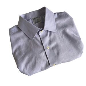 BROOKS BROTHERS Regent Non-Iron Men’s Lavender Cotton Preppy Dress Shirt 16/32